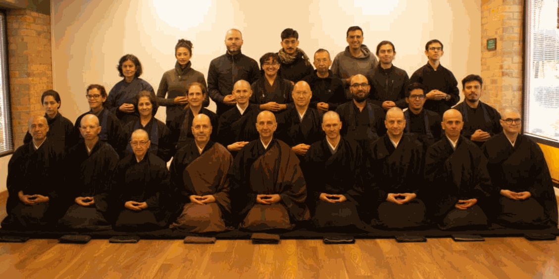 Zen monks from the community
